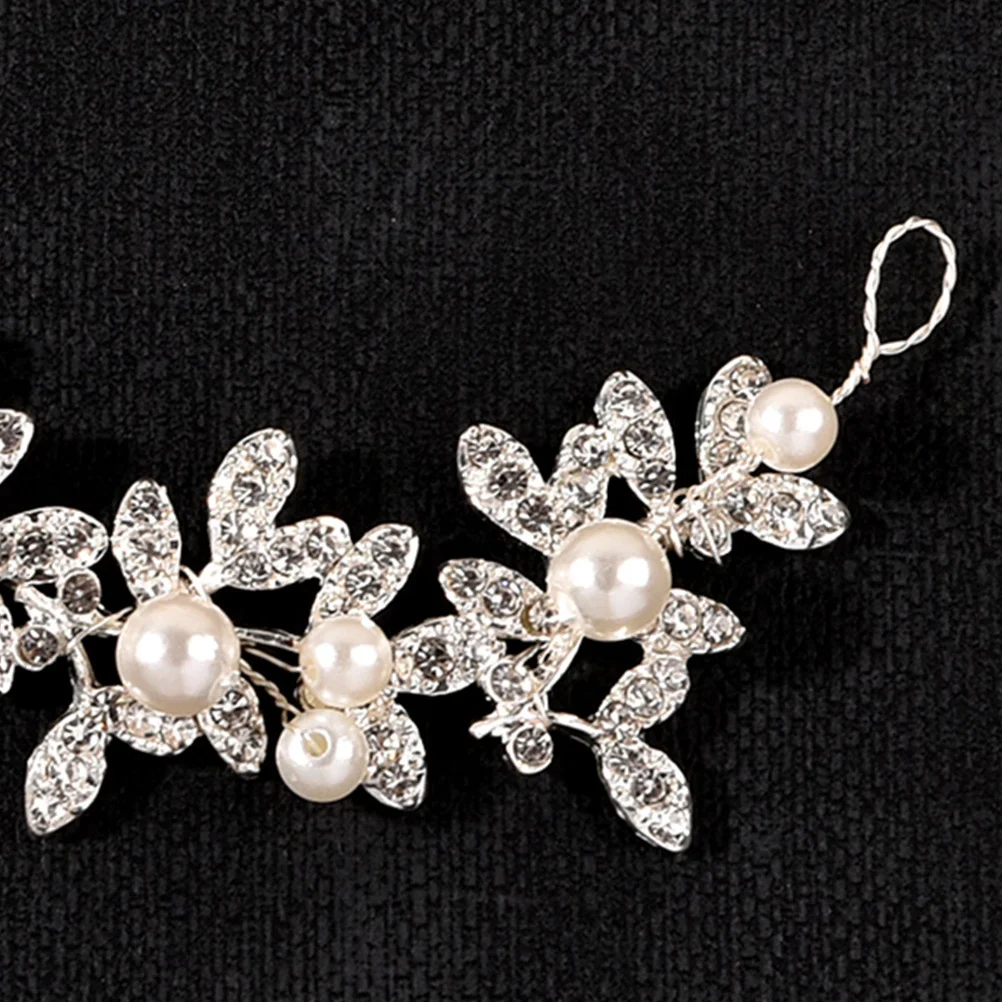 

Pearl Hair Bands Bridal Headpiece Artificial Pearl Headdress For Wedding Bride Hair Decoration Prom Anniversary Beach