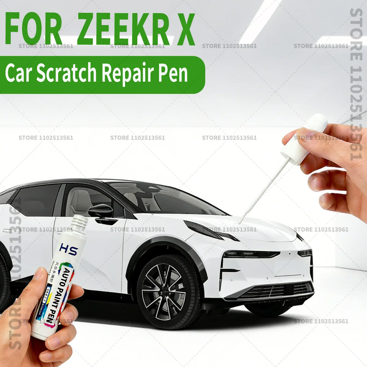 Car Paint Repair Pen Touch Up Scratch Remover DIY Auto Accessories For 2023-2025 ZEEKR X White Blue Palace Beige Gray Green Pink