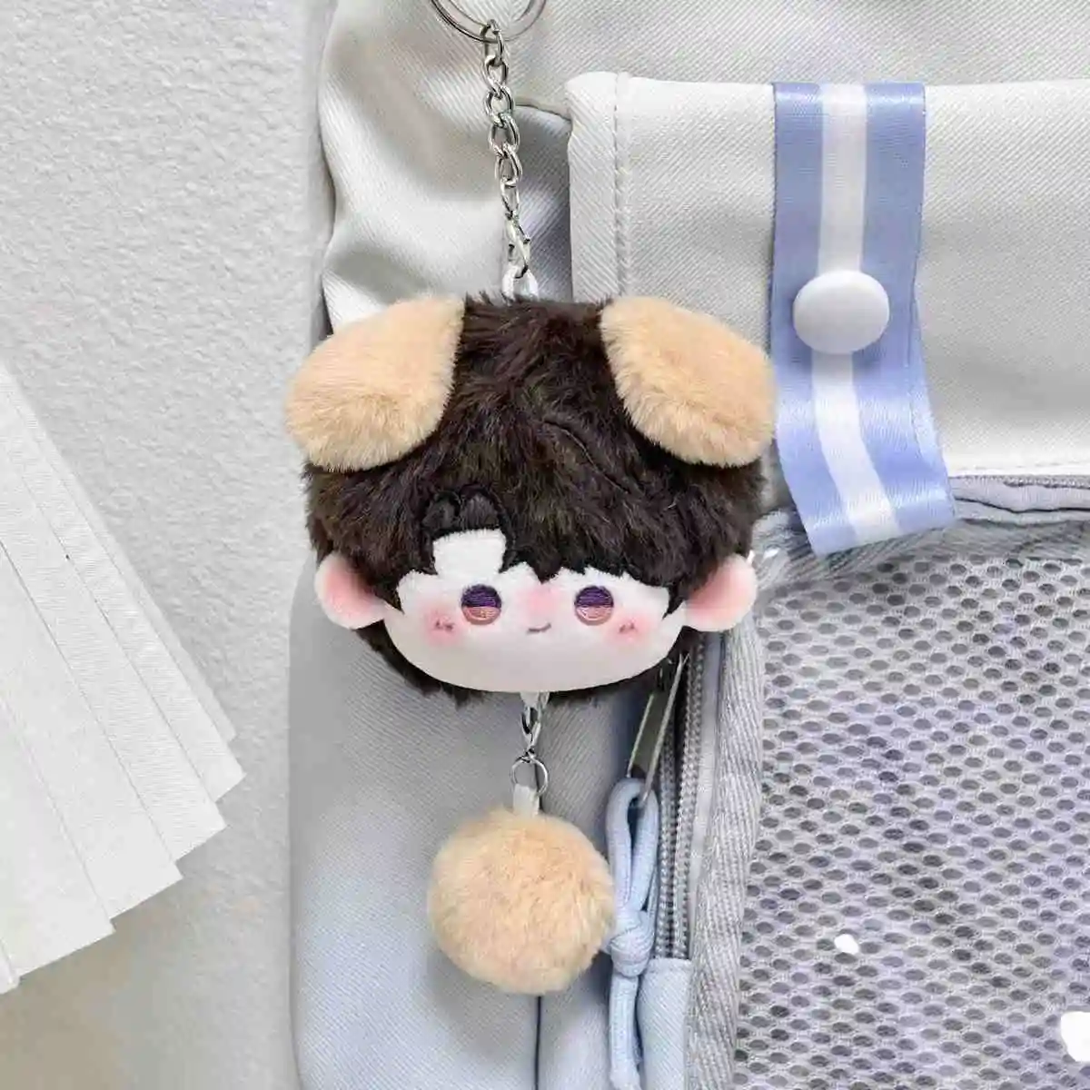 

Love and Deepspace Cosplay Caleb Adorable 6cm Dango Plush Doll Key Chain Printed Backpack Pendant Plush Keychain Anime Gift