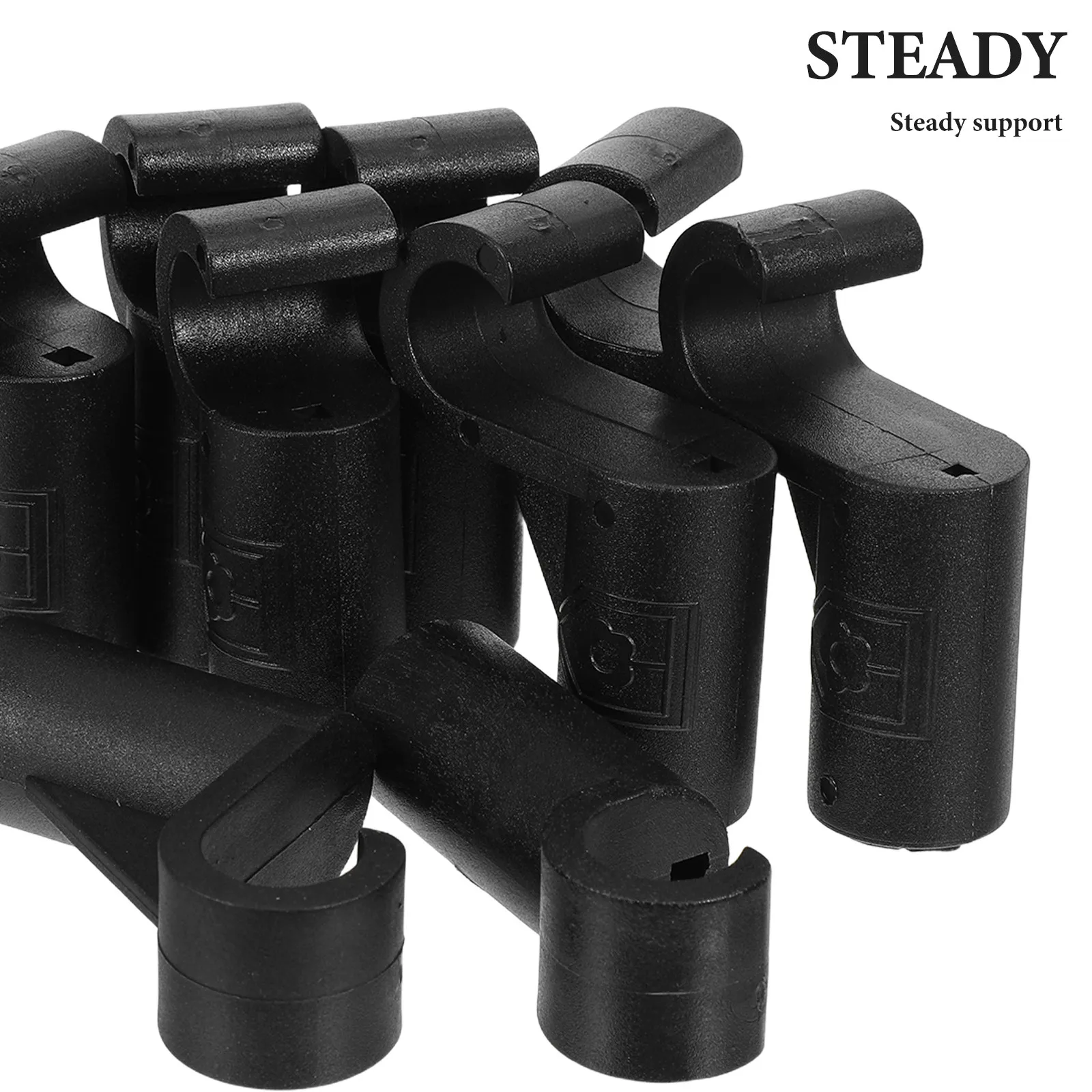 20Pcs Iron Pipe Support Hooks Heavy Duty Closet Rod Connectors Clothes Hanger Rod Joints Wardrobe Organization Fittings