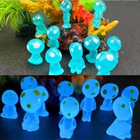 10Pcs Luminous Alien Elves Figures Mini Micro landscape Decoration Glow in Dark Tree Elf Glow in The Dark Ornament