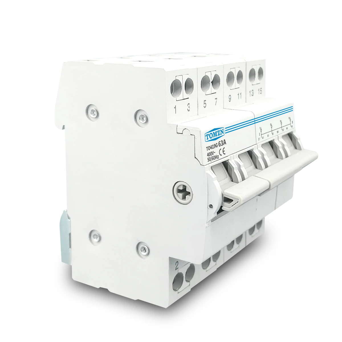 4P 63A 3 phase TOMZN MTS Dual Power Manual Transfer Isolating Switch  Interlock Circuit Breaker