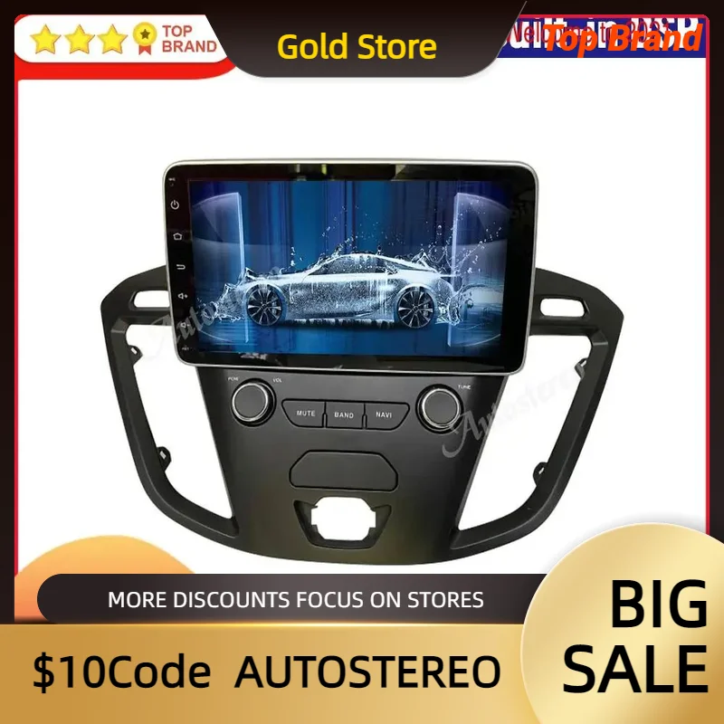 For Ford Transit Custom 2016 2017 2018 2019 2020 DSP Android 9.0 Car DVD Player Auto Multimedia Player GPS Navigation Head Unit