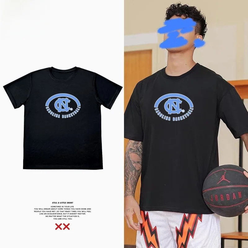 Camiseta de Treino de Basquete de Manga Curta com Caimento Solto, Secagem Rápida, Absorvente de Suor, Unissex, Estilo Univers...