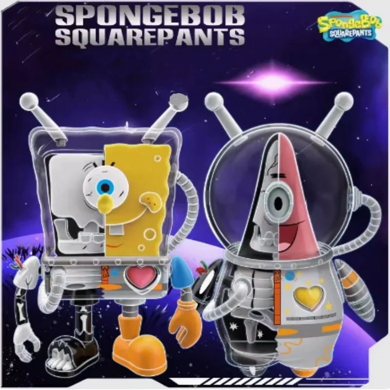 Genuine Cartoon SpongeBob SquarePants Anime Figurines Patrick Star A Space Odyssey Action Figures Kids Toys Children\'s Day Gifts