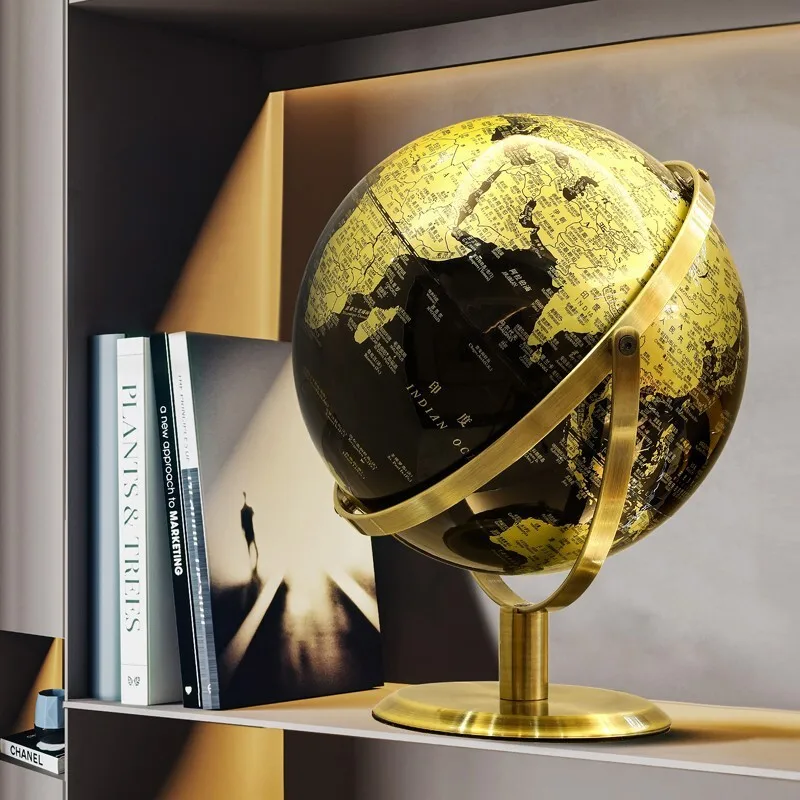 Metal Base World Globe, Rotating World Globe with Stand, Home Decor for Children To Learn, for Classroom Geography Education