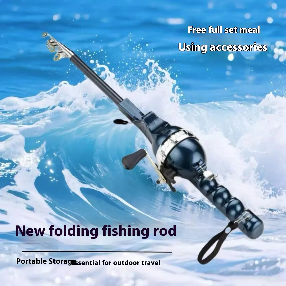 

Folding sea rod portable retractable fishing wheel integrated foldable luya rod lightweight fishing rod carry