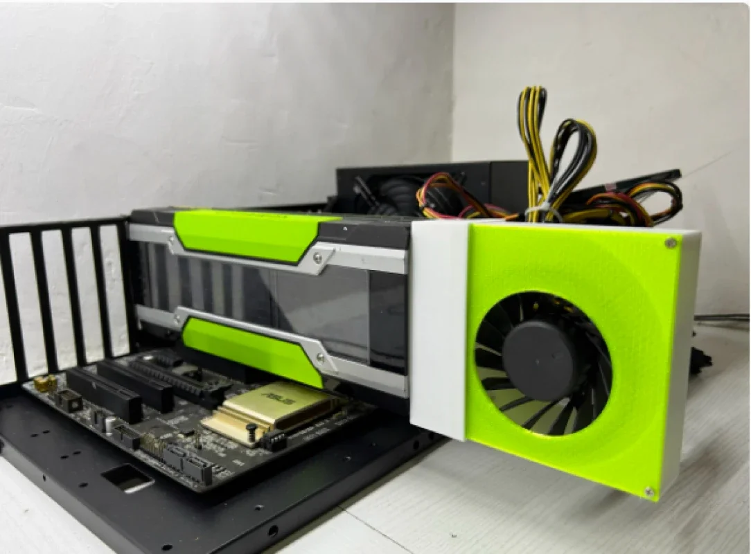 Оригинальная видеокарта для Nvidia Tesla P100 P40 M40 K80 V100, модернизированная версия с активным охлаждением, 100% тест в порядке