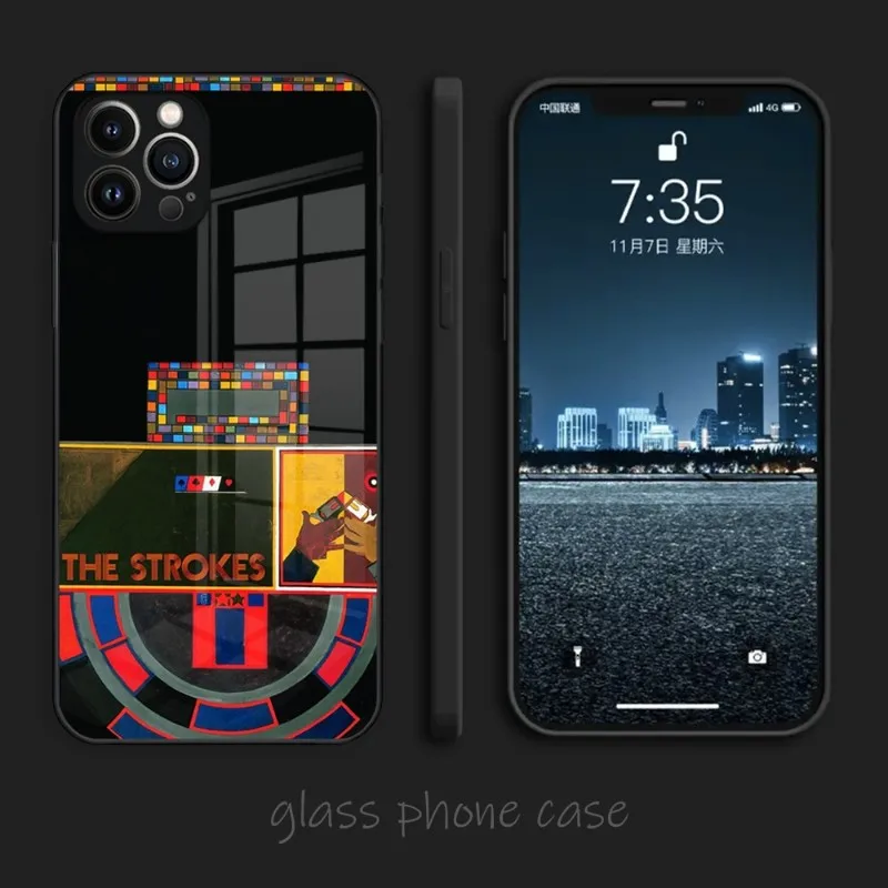 Pop The Strokes Phone Case 2023 Hot Tempered Glass For IPhone 14 13 12 11 Pro XS Max Mini X XR 8 7 6s Plus SE2020 Cover