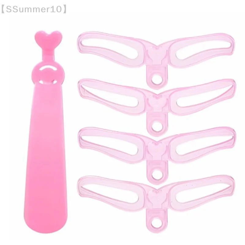 【SSummer10】4 in1 Eyebrow Mold Eyebrow Stencils Reusable Design Eyebrow Grooming Card【SS】