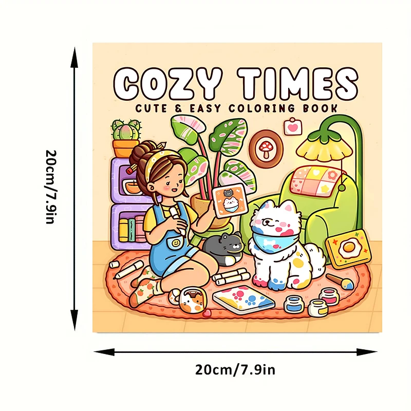 28 Pages Cozy Style Coloring Book for Adult | Colouring Book Gift, Drawing Supplies for Christmas, Thanksgiving