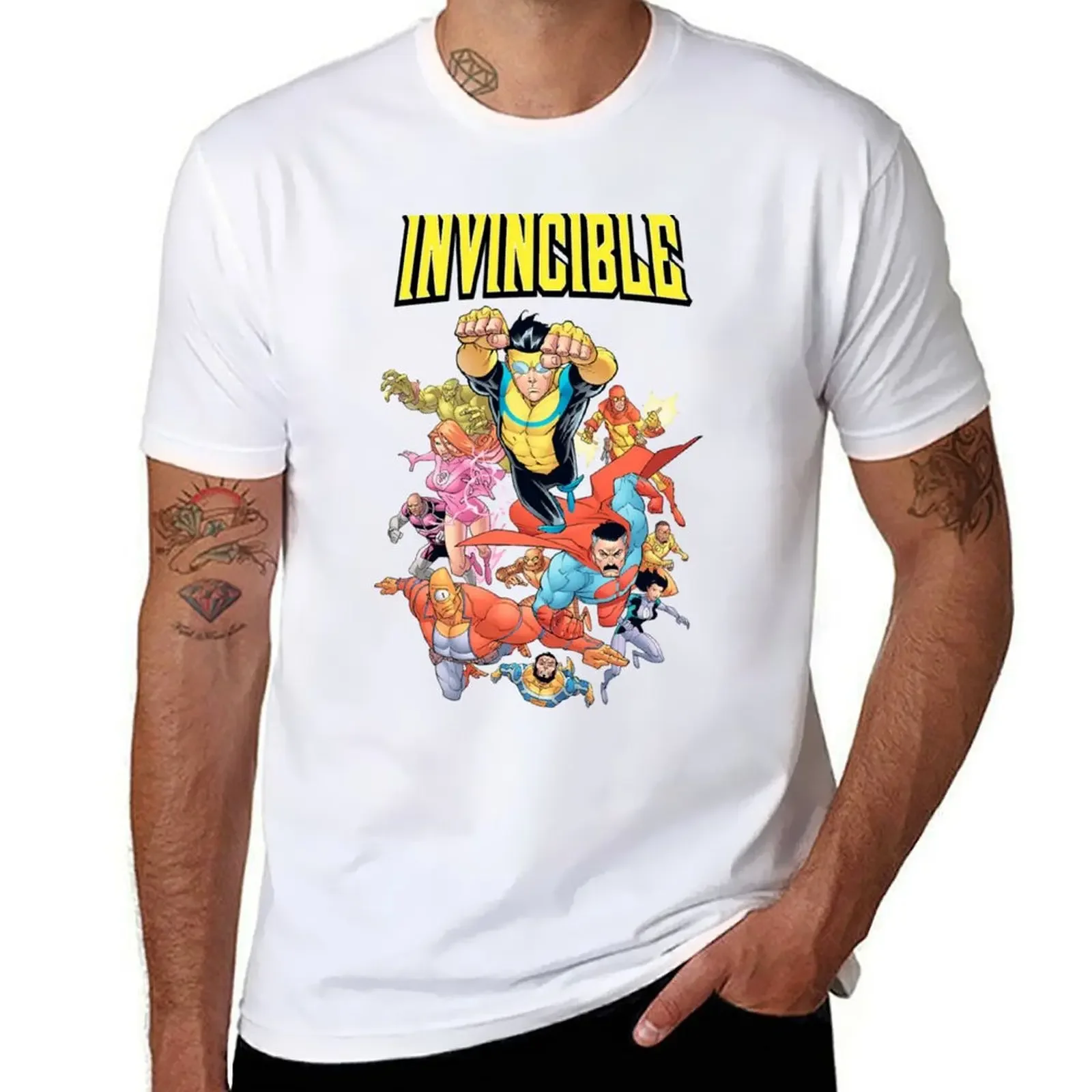 cute clothes tops men clothing  Invincible T-Shirt  graphic t shirts  oversized t shirt  harajuku  streetwear