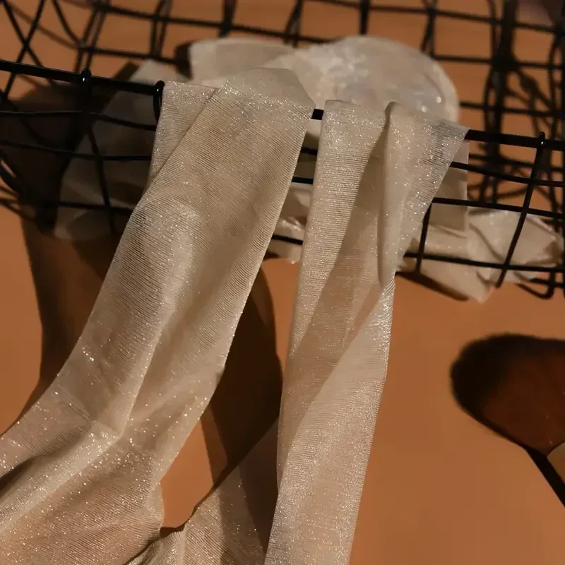 Sommer Glänzende Seiden-Transparente Strumpfhose Charmante Damenunterwäsche Glitzernde Strumpfhose Damen Schlanke Oberschenkel-Strümpfe – Detail 7