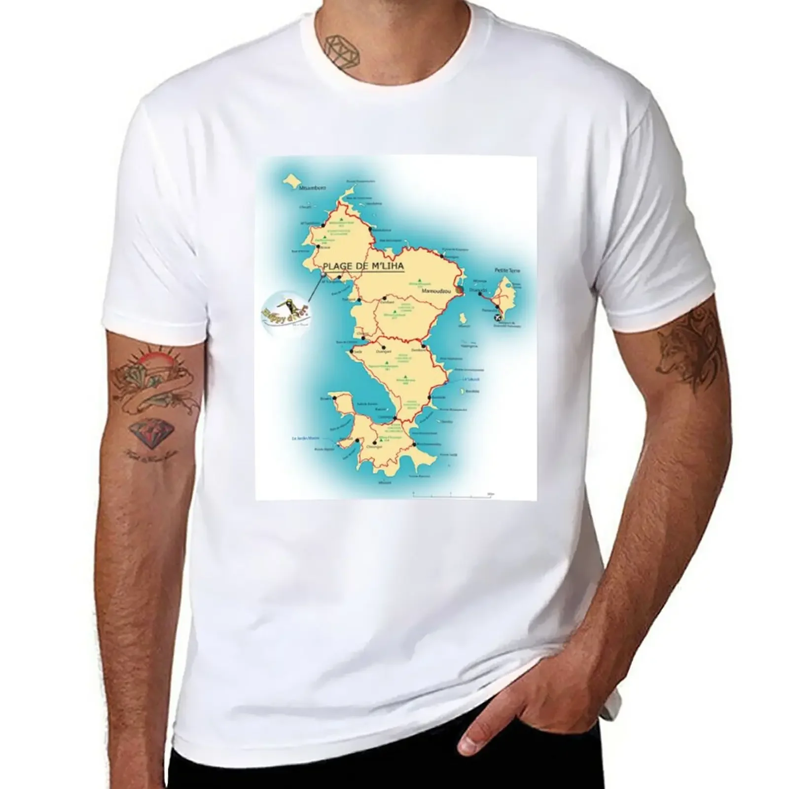 Mayotte map T-Shirt blacks quick-drying clothes for men