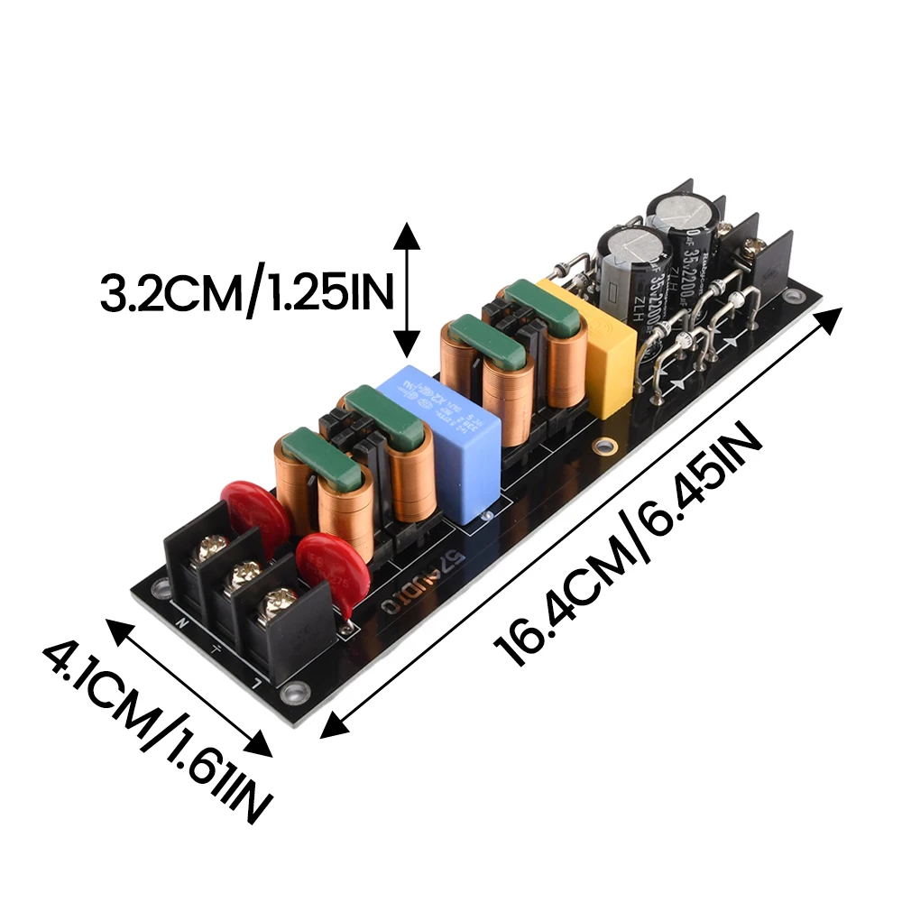 AC110/220V 15A EMI High Frequency Filter for Audio Speakers Amplifiers Preamplifier Noise Reduction Power Filter Module