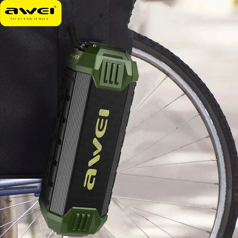 

Awei-Y280 Portable Bluetooth 5.0 Speaker Wireless Soundbox Outdoor Loud Subwoofer IPX4 Waterproof Speaker 12-Hour Play Time