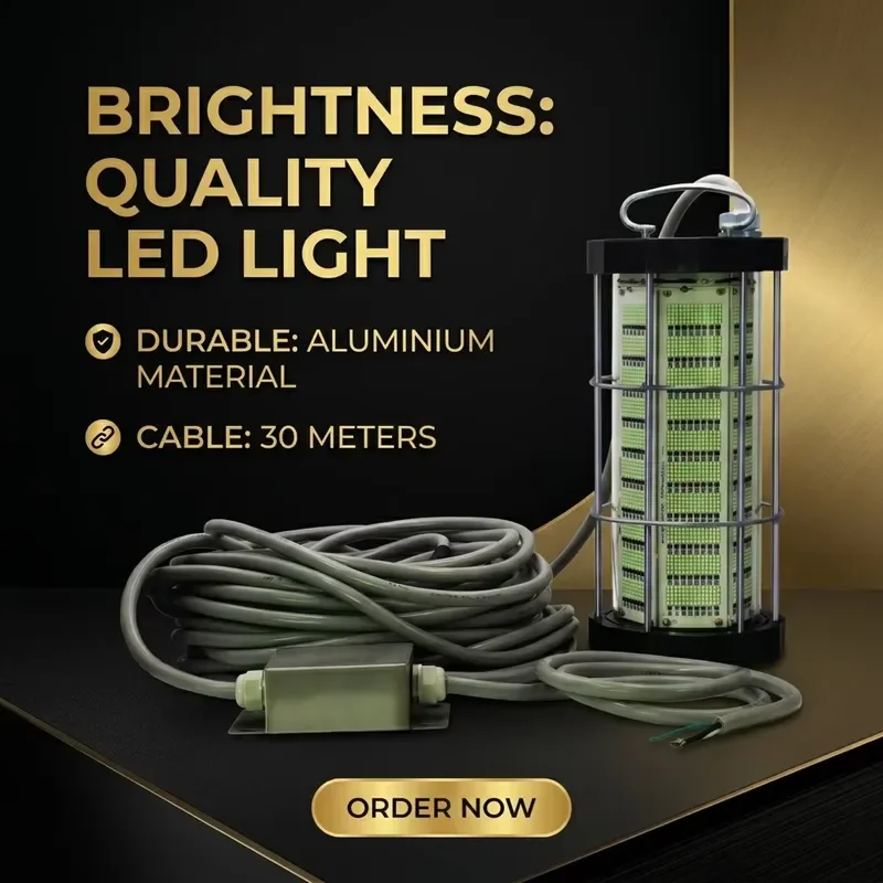 110v/220v 4000w Waterproof IP68 Underwater LED Multi-color Fishing Lamp Aluminum Alloy 2-Year Warranty 100-500m Lighting