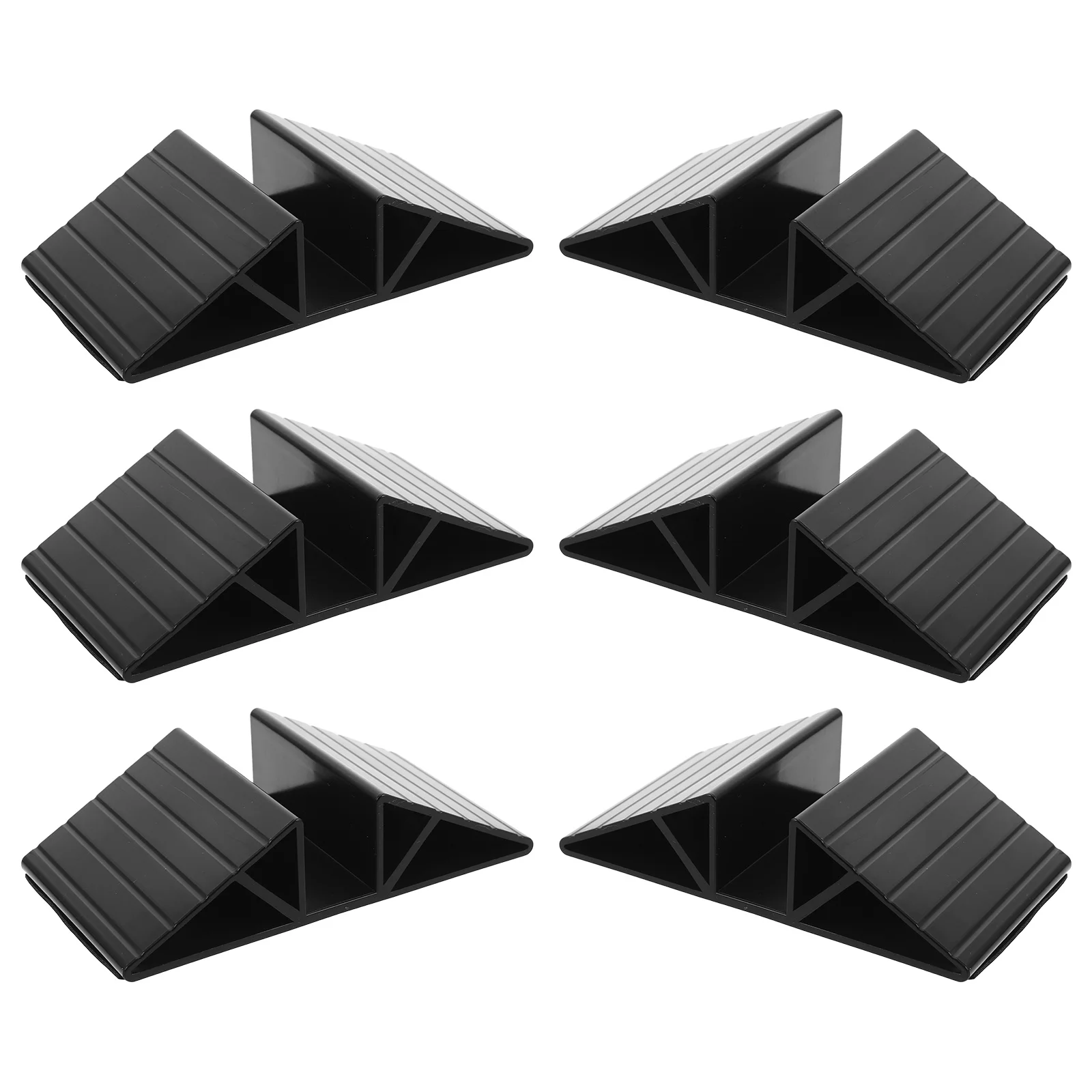 

6pcs Baby Gate Triangle Support Plate Black Abs Child Safety Gate Reinforcement Kit For Infant Fence Corner Bracing, Universal