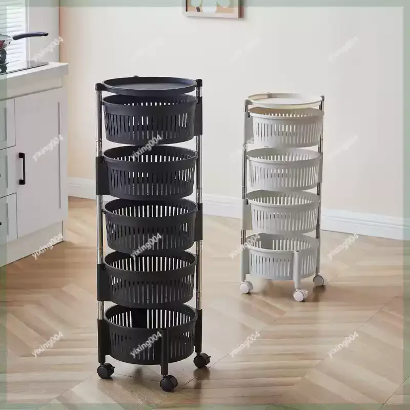 Multi-layer Vegetable Fruit Basket, Rotating Corner Storage Rack for Kitchen Home Use