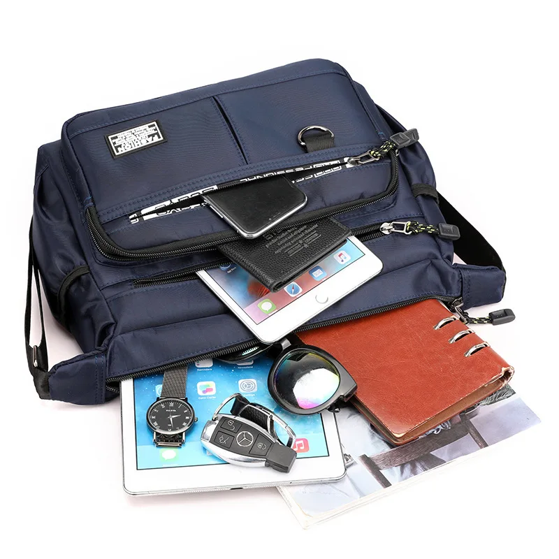 

Design Oxford Shoulder Bag Large Capacity Men's Casual Multi-layer Pocket Fashion Single Shoulder Crossbody Luxury Messenger Bag