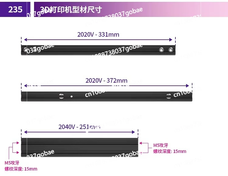 

3D Printer Frame DIY Parts Assembly Kit 2020 2040 Aluminum Ender3 CR-10 Knot