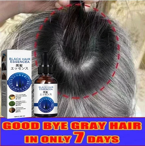 

For scalp growth black hair anti-gray hair Anti-white products 100% effective quickly turns white into black 7 days