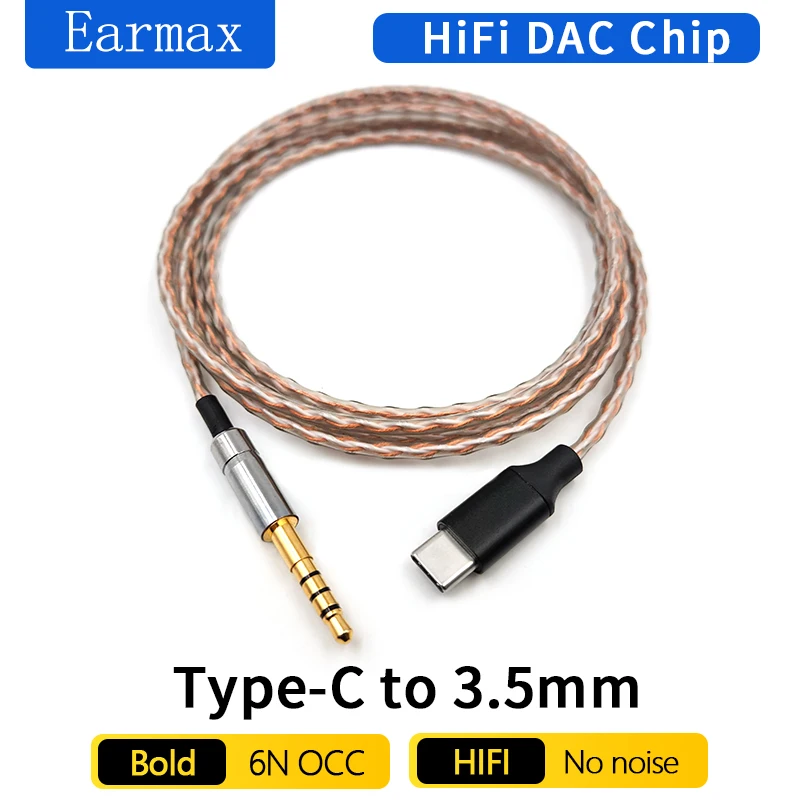 For Denon AH-MM400 MM200 MM300 Headset Replaceable TYPE-C to MM400 Single Crystal Copper Cable