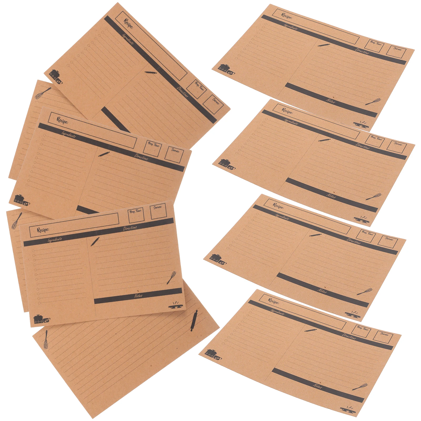 

20pcs Recipe Double Sided Blank Note Diet Cooking Kitchen Home Food Thick Recipe Gift Cards Kitchen Diy Cards
