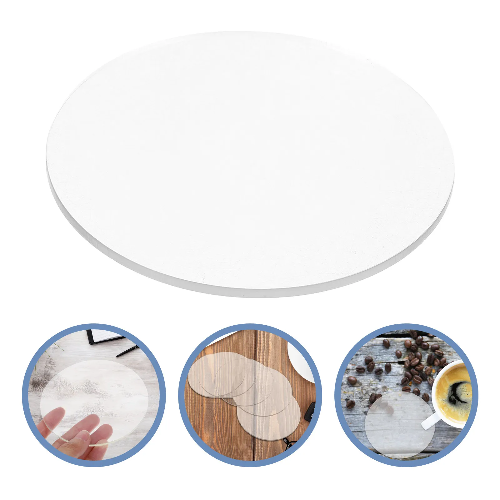 

5Pcs Round Clear Acrylic Sheets Transparent Acrylic Board Discs for DIY Art Craft Picture DIY Craft Material