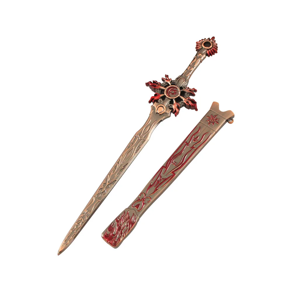 30 CM Chiński Starożytny Miecz Koło Czasu Miecz Metalowe Rzemiosło Modele Broni Kolekcjonerskie Ozdoby na Biurko Kreatywne Prezenty dla Chłopca Zabawka
