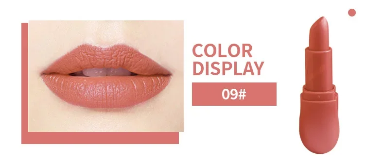 New Matte Lipstick for Women Brand Lips Color Cosmetics Waterproof Lipstick Long Lasting Miss Rose Lip stick Nude Makeup