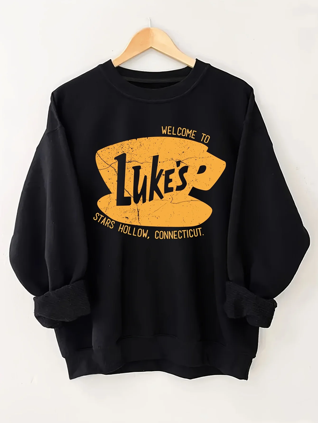 

[Свитшот с игривым рисунком] Женская повседневная толстовка с круглым вырезом | Графический принт «Добро пожаловать в звезды Люка»