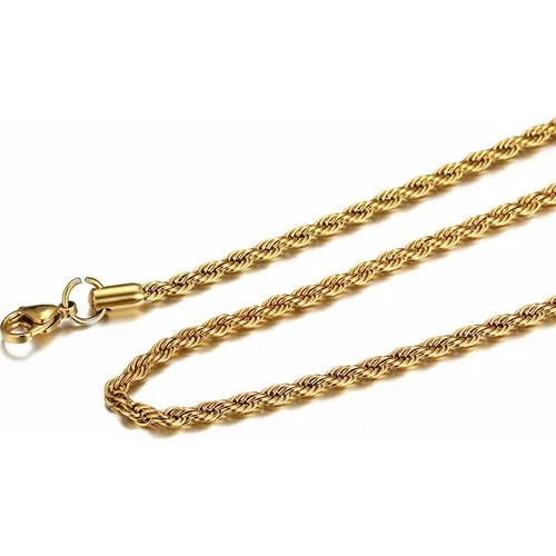 Chavin Yellow Auger Curling Model 3Mm. 75Cm. Rantai Baja Pria Dt33