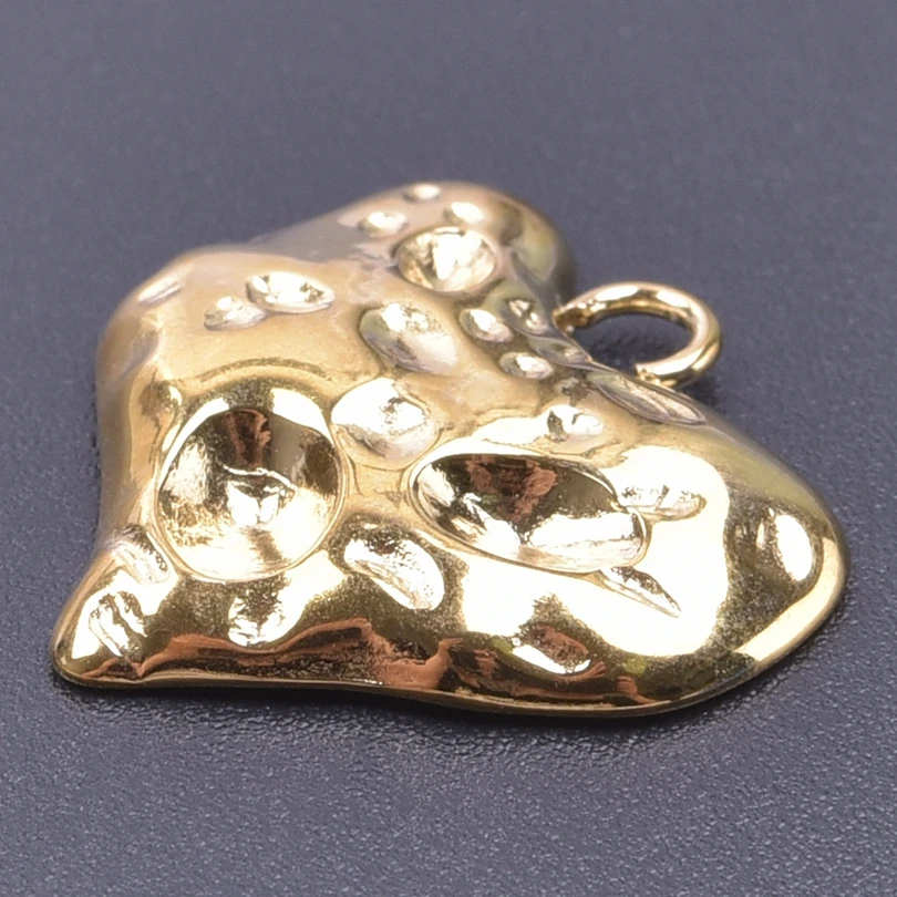 3pcs Irregular Hearts To Make Jewelry Making Supplies DIY Love Accessories Stainless Steel Pendant Charm Bulk Pingentes Material