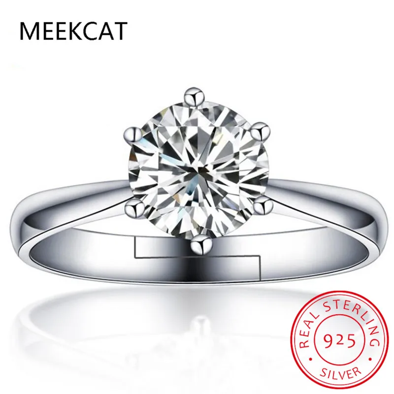 Original 925 Sterling Silver Ring Moissanite Diamonds with Certificate Fine Jewelry Wedding Engagement Rings for Women