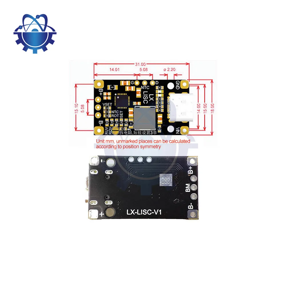 Paquete de batería de iones de litio de alta potencia, 15W, almohadilla de carga 2-3S, BMS, 2S3S, Boost, carga rápida, 3,7 V, módulo USB tipo C