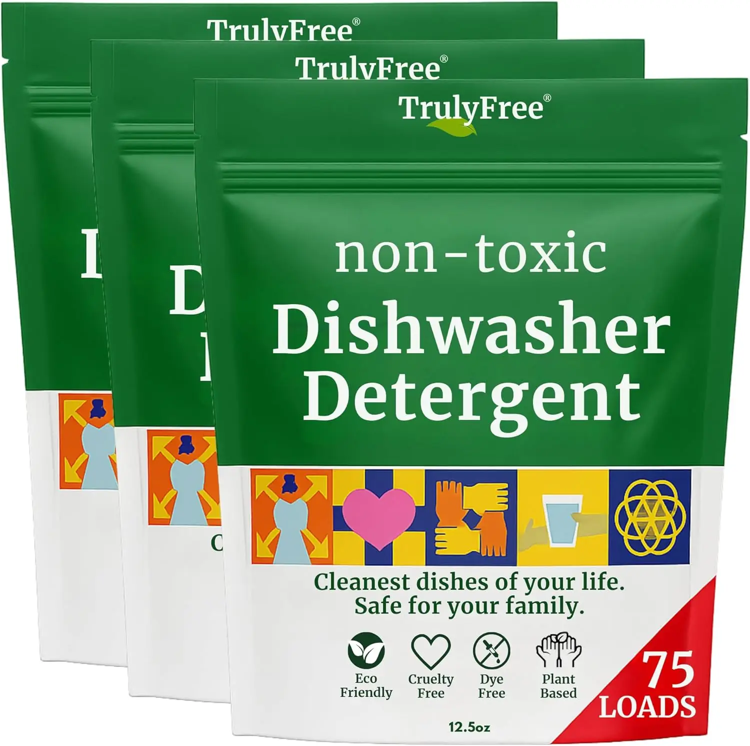 

Dishwasher Detergent Powder | Natural Dish Detergent, Dishwasher Soap | Plastic Free, Plant-Based, Clean, Heavy Duty