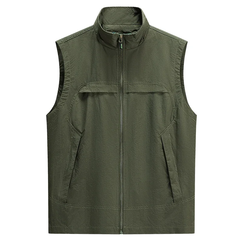 

Men US Tactical Outdoor Casual Vest for Men Solid Color Multi-Pocket Slim-Fit Coat High Quality Design Streetwear Vest for Me