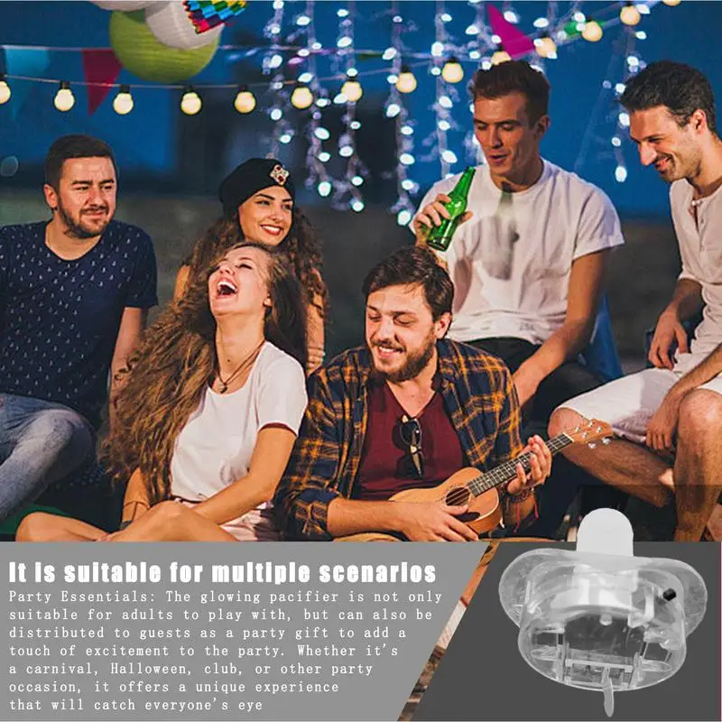 

Flashing Glowing Pacifier Colorful LED Bar Pacifier Multi-Purpose Decoration Tool For Club Halloween Carnival Bar Other