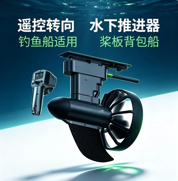 K4C Remote Controlled Steering Underwater Thruster For Fishing Boat Kayak Paddle Board Backpack Boat Water Sport Propulsion