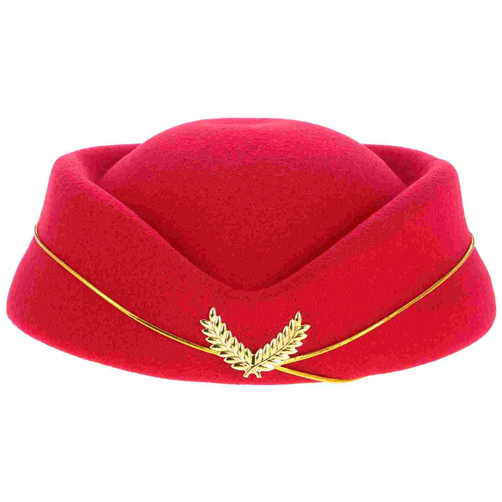 Stewardess Hat Women Airline Flight Attendant Costume Berets Cosplay Imitation Monny Cap Airplane Hostess Hats Miss