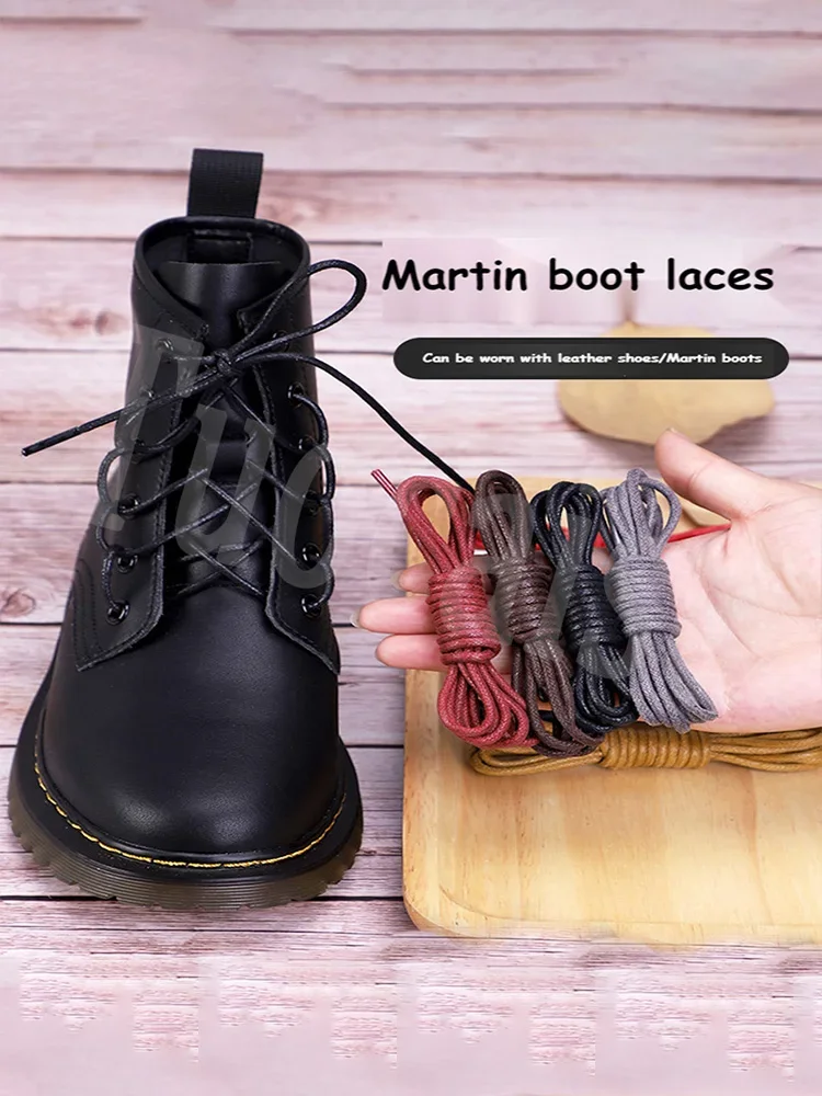 Lacets ronds solides cirés en coton de 2.5mm, lacets en Polyester durables, lacets de chaussures Oxford, lacets de bottes, lacets en cuir imperméables