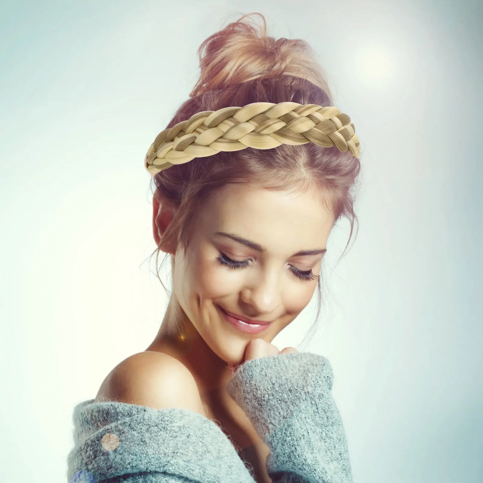 

Bohemia Braid Headband Adjustable Comfortable For All Occasions Braid Headpiece Women Headband Braiding Accessory Styling Tool