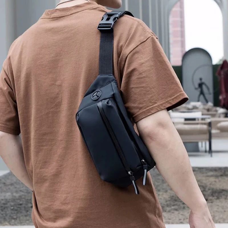 Bolsa de cinturón impermeable para hombre, riñonera de moda para el pecho, bolso de cintura impermeable para deportes al aire libre, bolsos de hombro de viaje para hombre