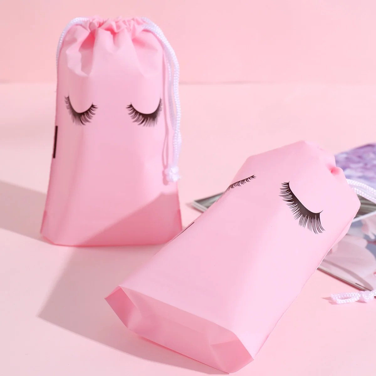 Eyelash Pattern Gift Packing Bags Birthday Party Decorations Kids Girl Birthday Party Supplies Baby Shower Party Favor Candy Bag