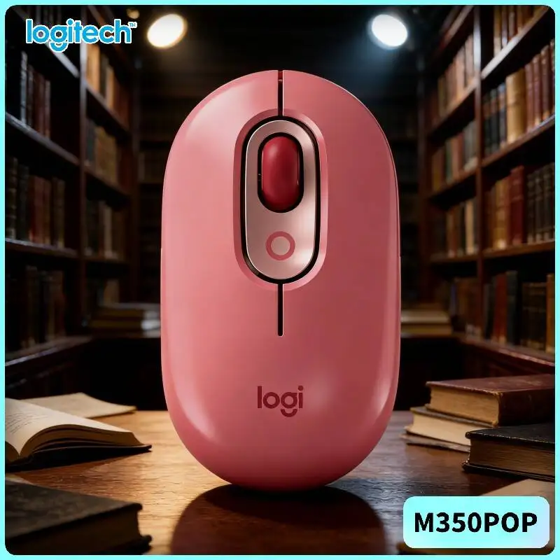Eco-Friendly Logitech   POP Mouse Recycled Plastic Silent Scroll Multi-Device for Compact PC and Portable Gaming Console Use