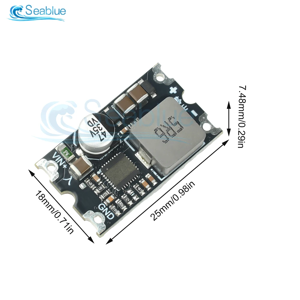 DC-DC وحدة محول فرق الجهد 6-35 فولت إلى 5 فولت 12 فولت 8A كفاءة عالية منخفضة الحرارة الجهد المنظم مجلس TVS حماية من درجة الحرارة الزائدة