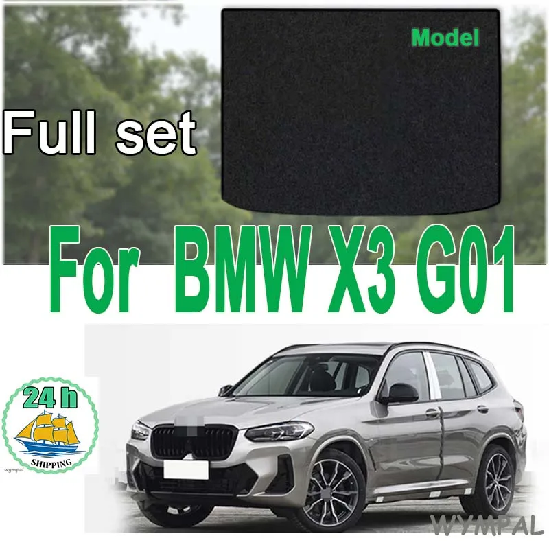 

Велюровый коврик в багажник для BMW X3 G01 2018-2023, вкладыш-поддон для багажного отсека, аксессуары