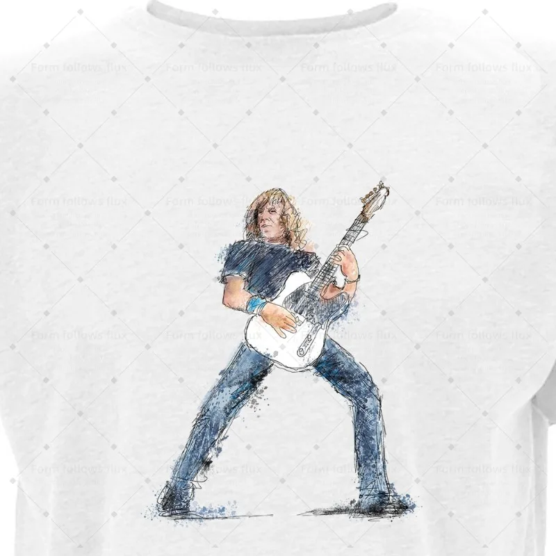

2026 men T-Shirt Hoodie Hand Drawn Comic style Rick Parfitt – Status Quo – Colour Rock The Guitarists The Singers Unisex S-6XL P