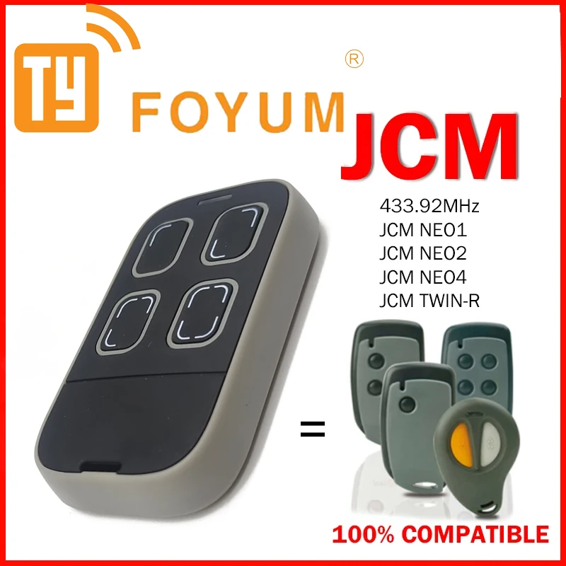 JCM NE01 02 04 TWIN-R Garage Door Remote Control 433MHz CloneGate Remote Control Duplicator Opener Hand Transmitter 433.92MHz